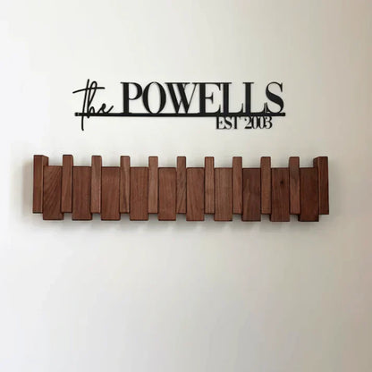 Rustic Wooden Wall Hook for Hanging Coats and Hats