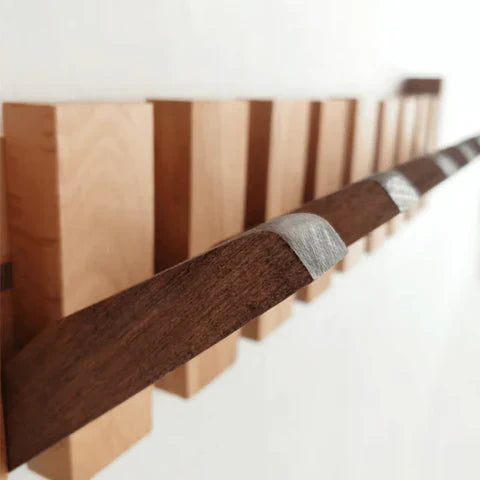 Rustic Wooden Wall Hook for Hanging Coats and Hats