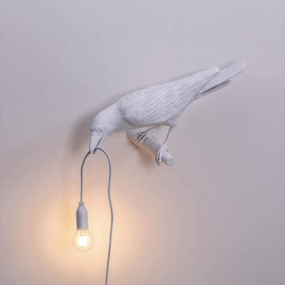 Unique Black Bird Accent Table Lamp