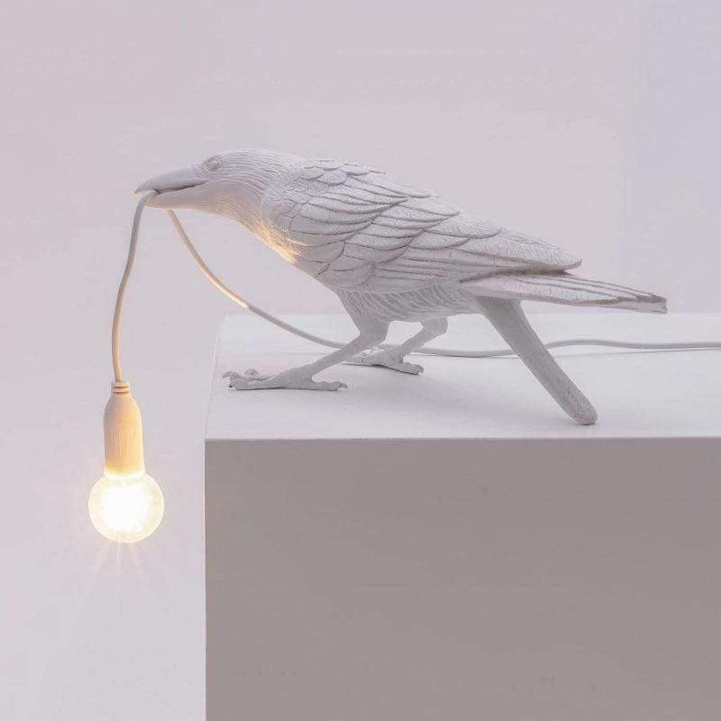 Unique Black Bird Accent Table Lamp