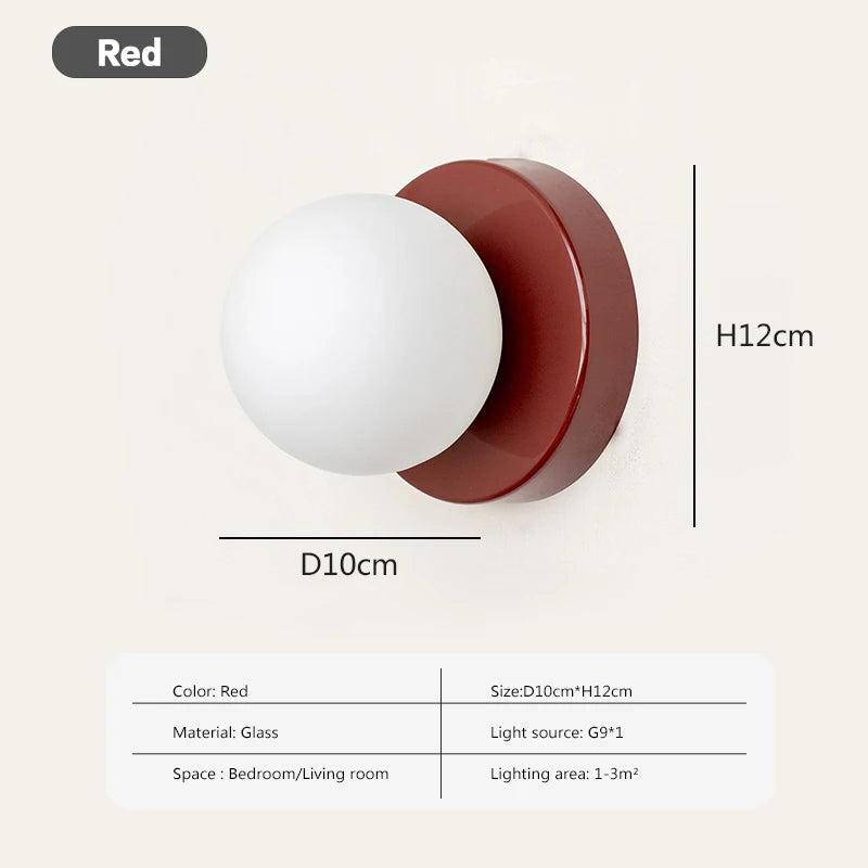 Elegant Round Glass LED Wall Lamp