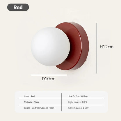 Elegant Round Glass LED Wall Lamp