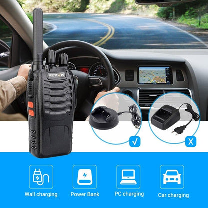 Long Range USB Rechargeable Two Way Radios 2 Pack