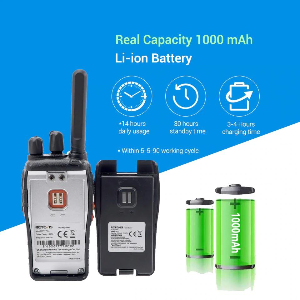 Long Range USB Rechargeable Two Way Radios 2 Pack