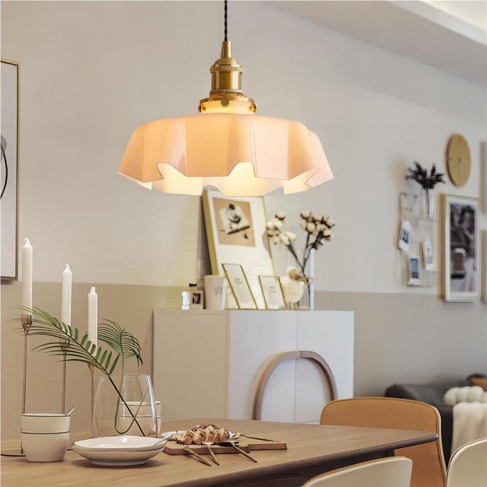 Elegant White Flower Pendant Light For Home Decor