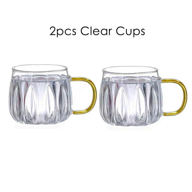 Clear Water Pitcher With Metal Lid And Tumblers