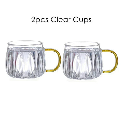 Clear Water Pitcher With Metal Lid And Tumblers