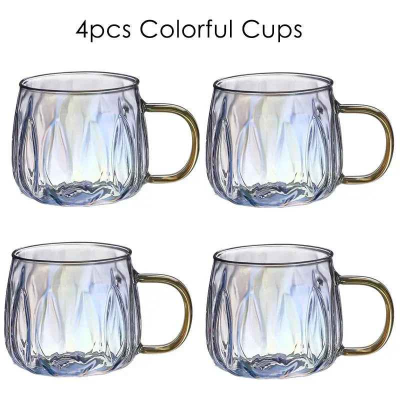 Clear Water Pitcher With Metal Lid And Tumblers