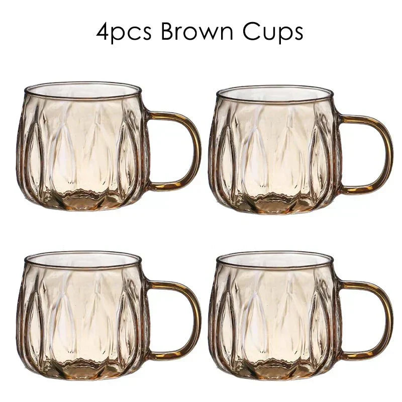 Clear Water Pitcher With Metal Lid And Tumblers
