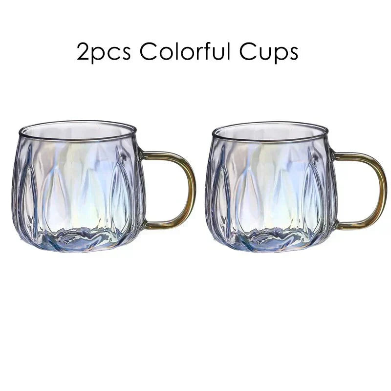 Clear Water Pitcher With Metal Lid And Tumblers