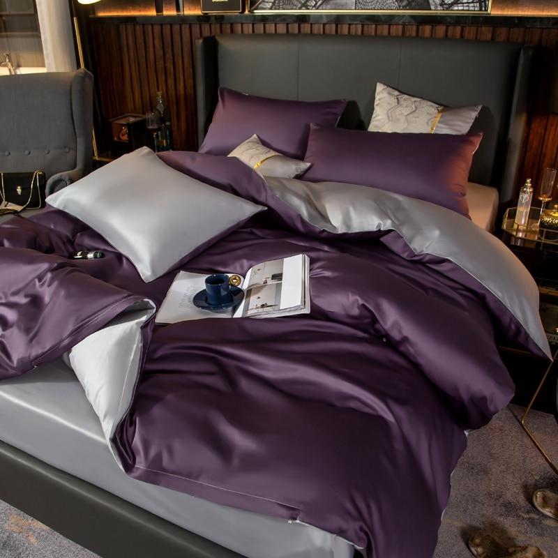 Soft Purple Reversible Bedding Set