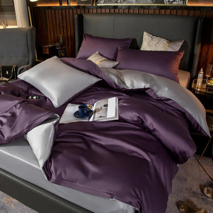 Soft Purple Reversible Bedding Set