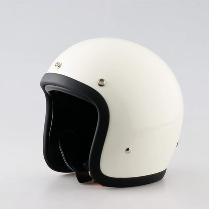 Classic Vintage Motorcycle Helmet DOT ECE Certified