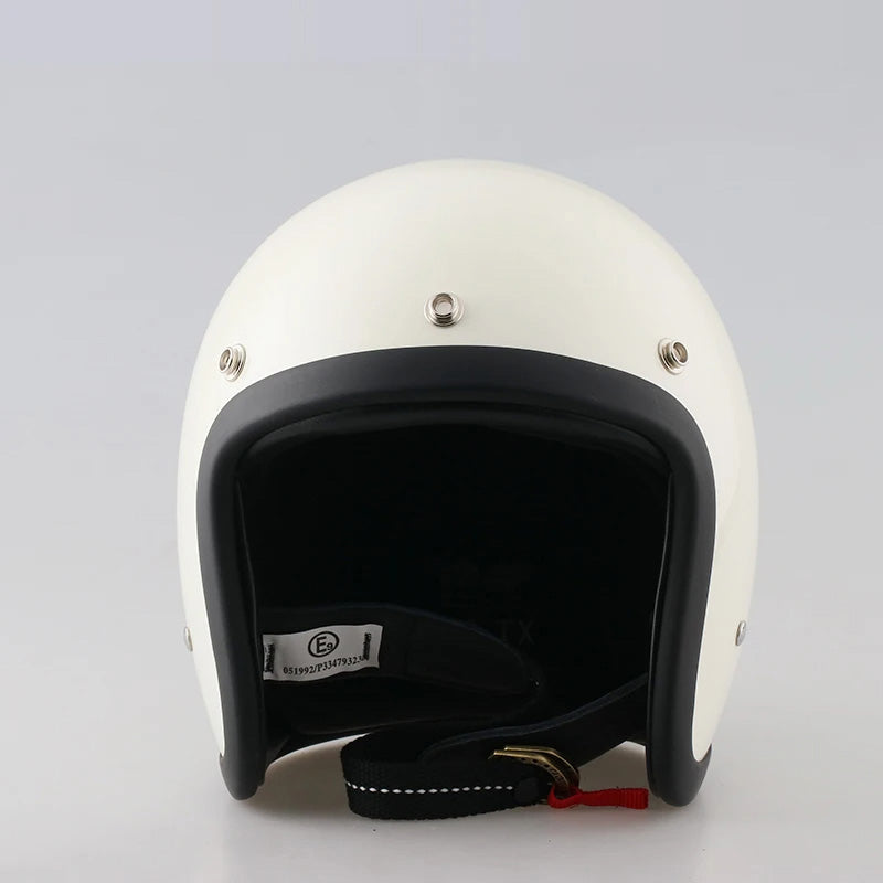 Classic Vintage Motorcycle Helmet DOT ECE Certified