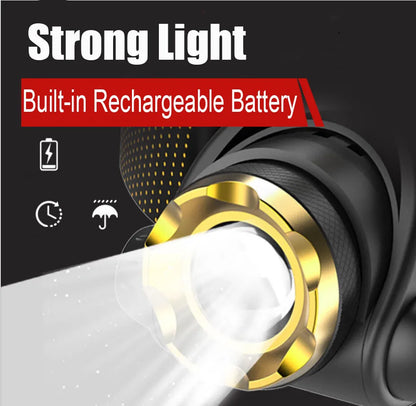 Bright Rechargeable LED Headlight 990000LM Tactical Flashlight