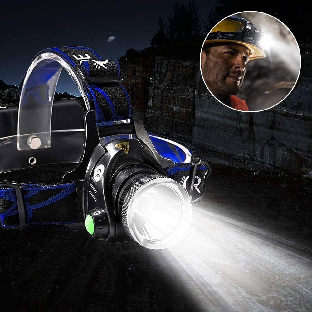 Bright Rechargeable LED Zoom Headlight Flashlight