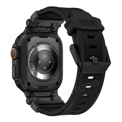 Durable Metal Case with Shockproof Rubber for Apple Watch