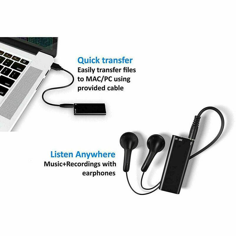 Small Portable 8GB Voice Recorder Spy Audio Device