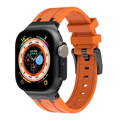 Durable Silicone Strap for Apple Watch with Metal Adapter