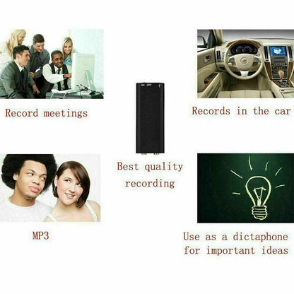 Small Portable 8GB Voice Recorder Spy Audio Device
