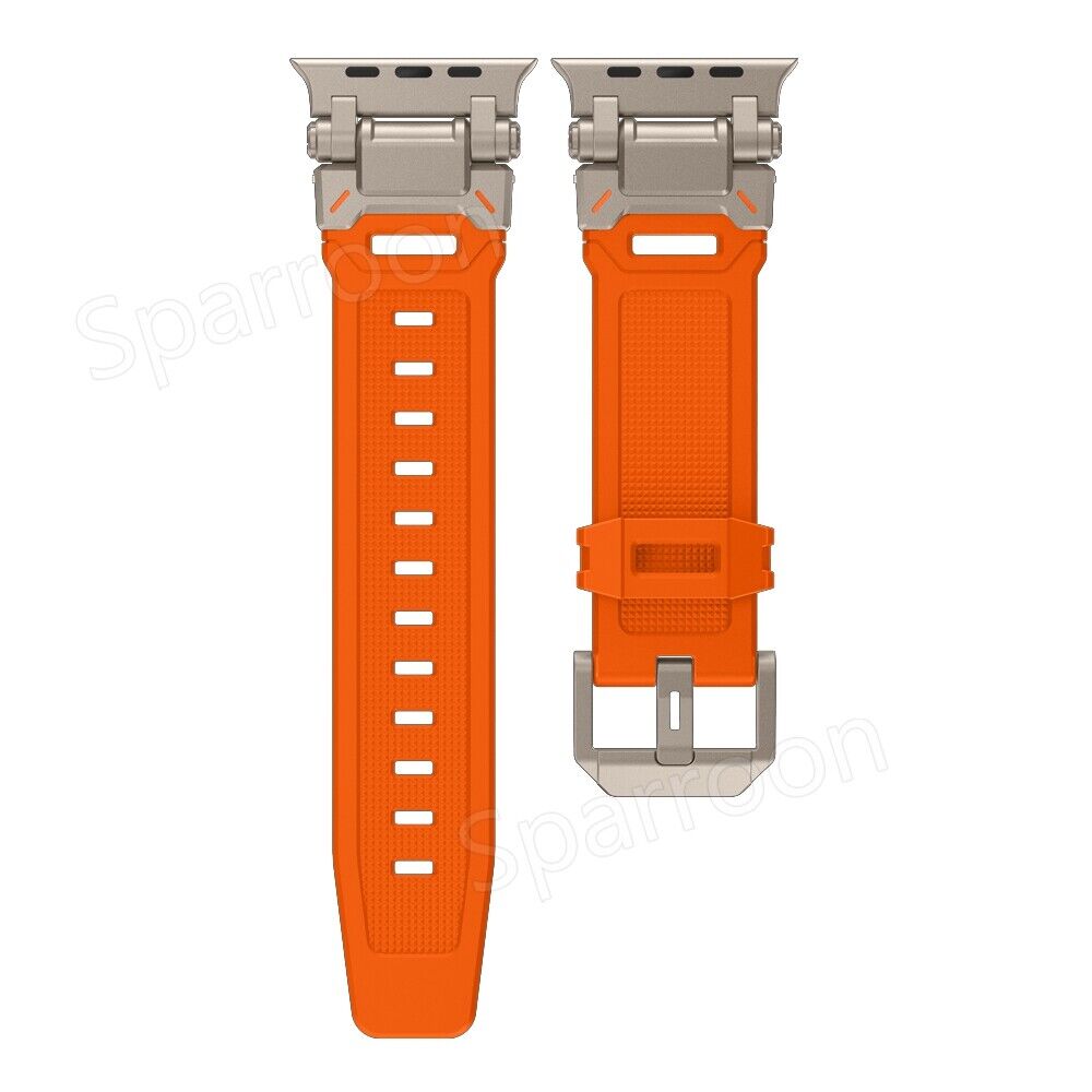 Durable Metal Case with Shockproof Rubber for Apple Watch