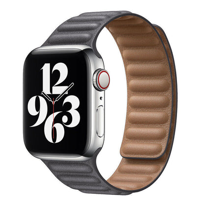 Strong Magnetic Genuine Leather Watch Strap