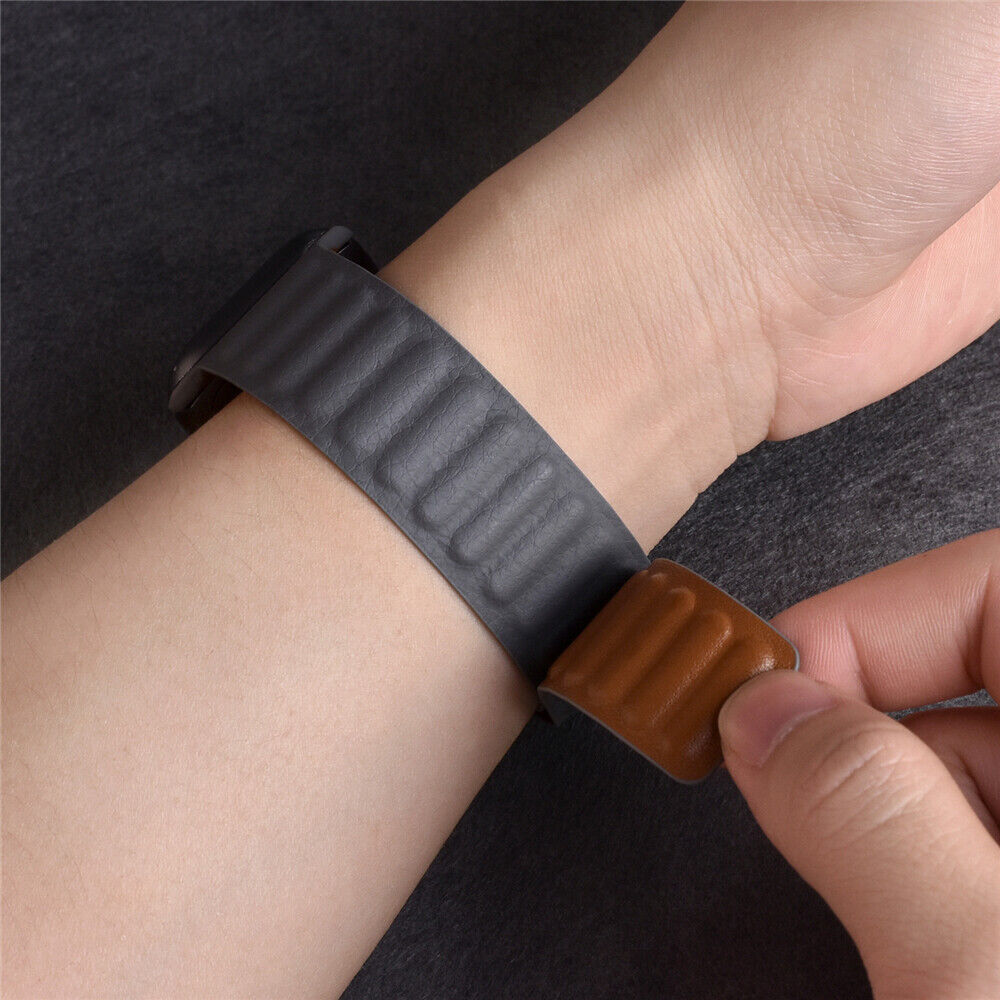 Strong Magnetic Genuine Leather Watch Strap