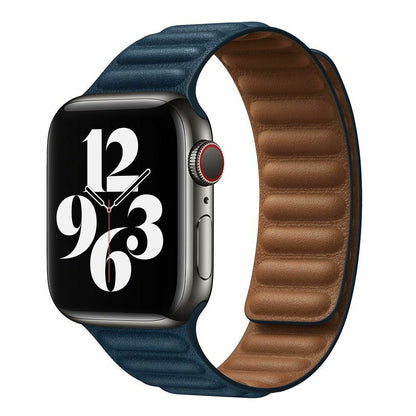 Strong Magnetic Genuine Leather Watch Strap