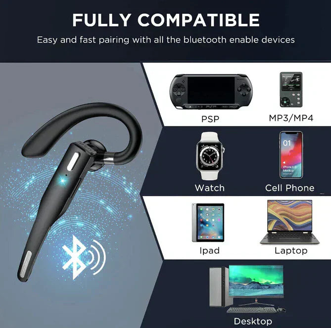 Clear Sound Wireless Bluetooth Headset With Noise Reduction