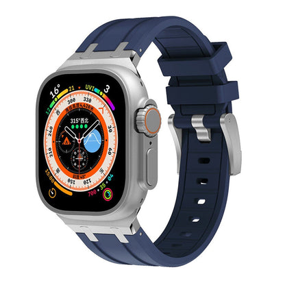 Durable Silicone Strap for Apple Watch with Metal Adapter
