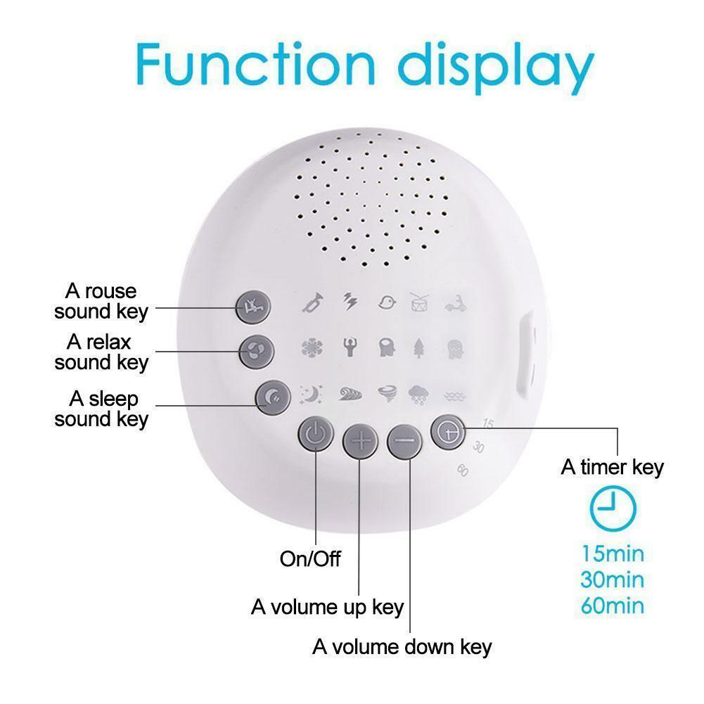 Relaxing Sound Machine With White Noise and Timer