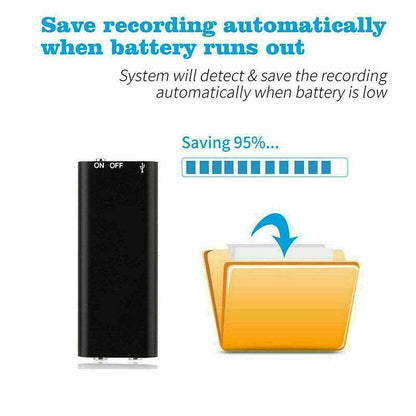 Small Portable 8GB Voice Recorder Spy Audio Device