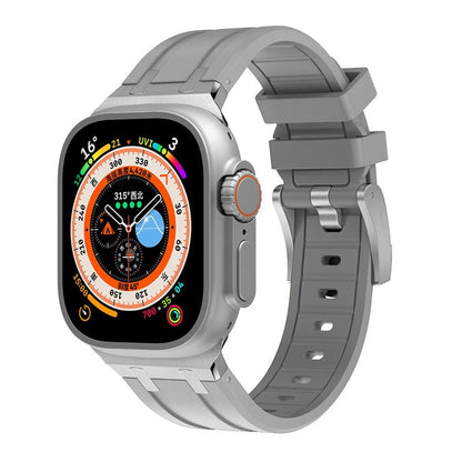 Durable Silicone Strap for Apple Watch with Metal Adapter