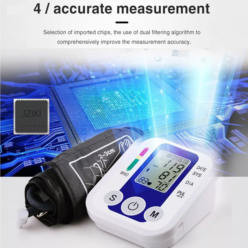 Compact Digital Blood Pressure Tracker With Storage