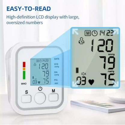 Compact Digital Blood Pressure Tracker With Storage