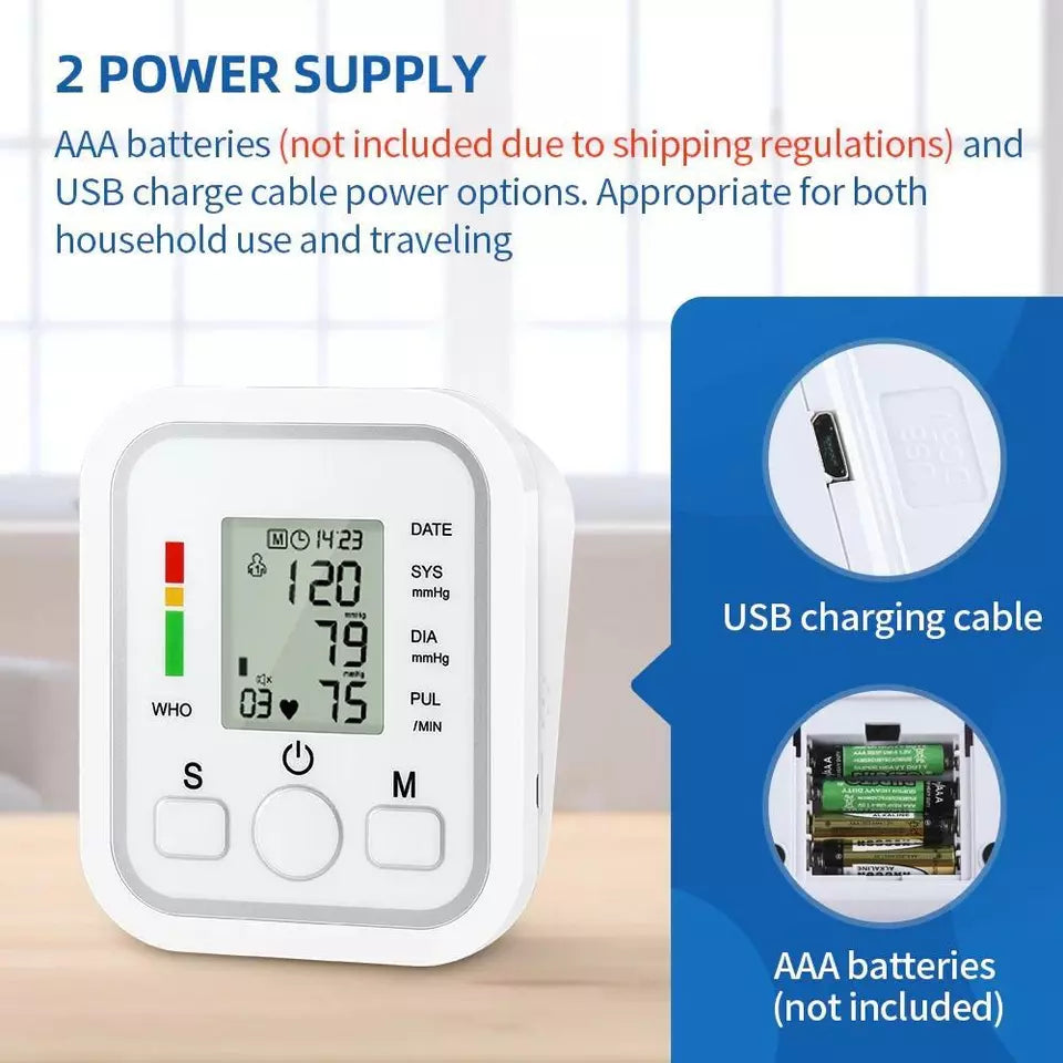 Compact Digital Blood Pressure Tracker With Storage