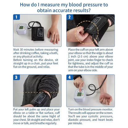 Compact Digital Blood Pressure Tracker With Storage
