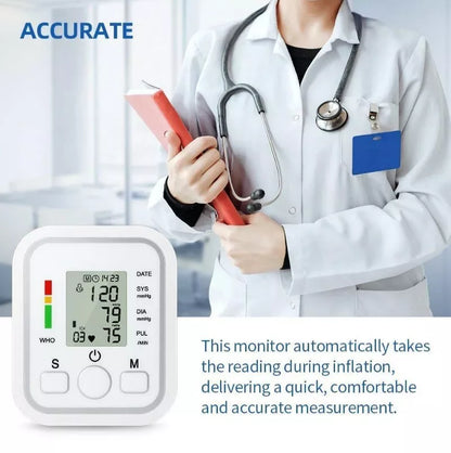 Compact Digital Blood Pressure Tracker With Storage