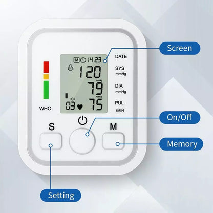 Compact Digital Blood Pressure Tracker With Storage