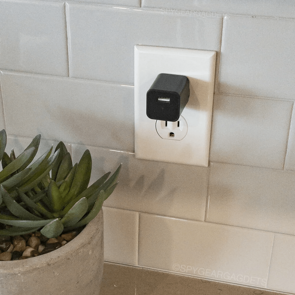 HD Wi-Fi Security Wall Charger Camera with Motion Detection