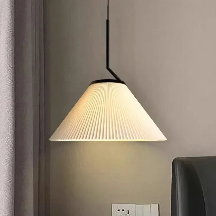 Creamy Fabric Shade Pendant Ceiling Light