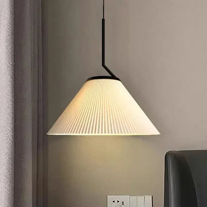 Creamy Fabric Shade Pendant Ceiling Light