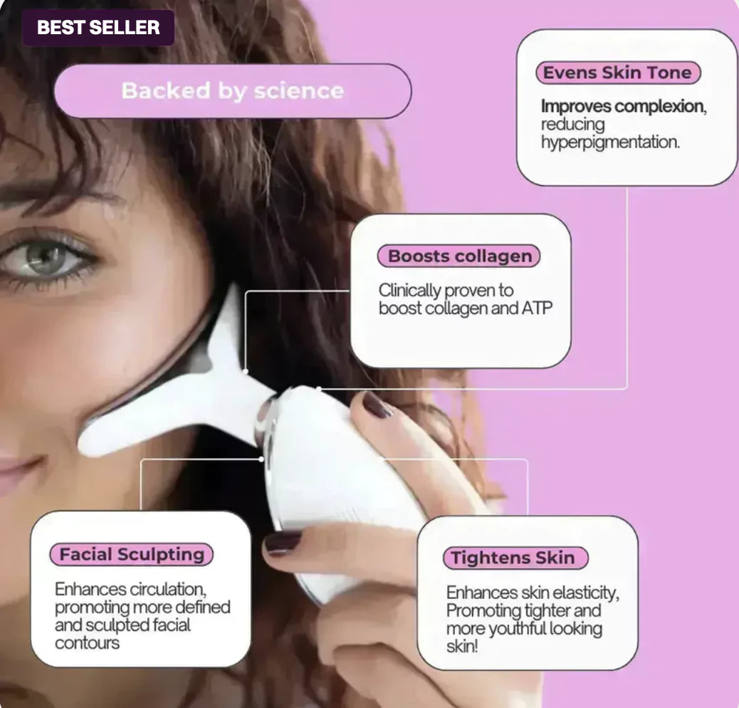 Advanced 7-in-1 Facial Rejuvenation Device with LED Light