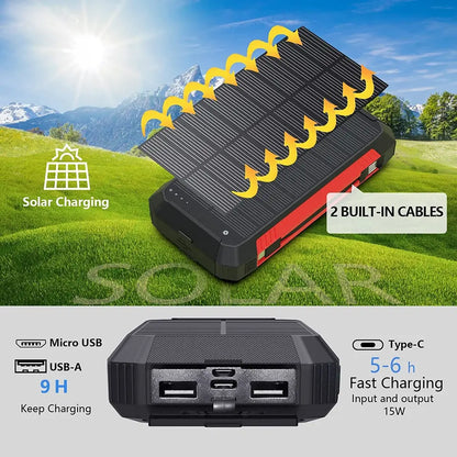 Portable Solar Powered Waterproof Battery Charger