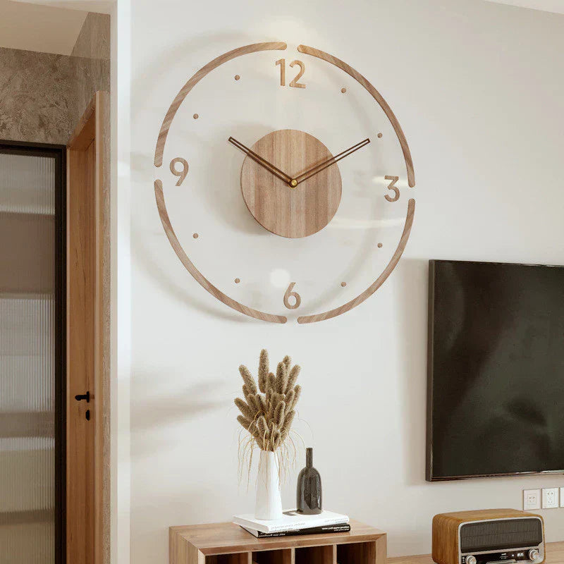 Simple Rustic Wood Wall Clock - Lusomart