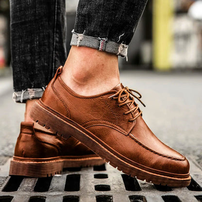 Classic Brown Leather Dress Shoes