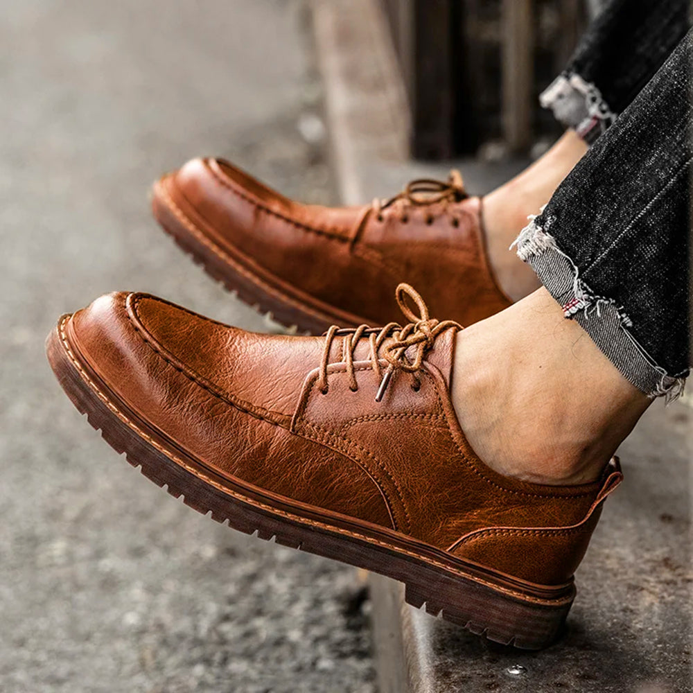 Classic Brown Leather Dress Shoes