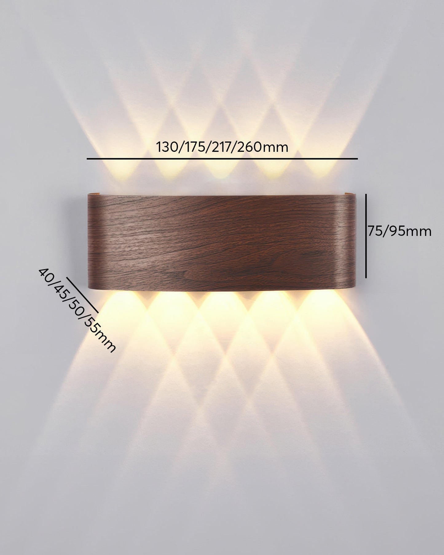 Rustic Wood LED Outdoor Wall Light Waterproof