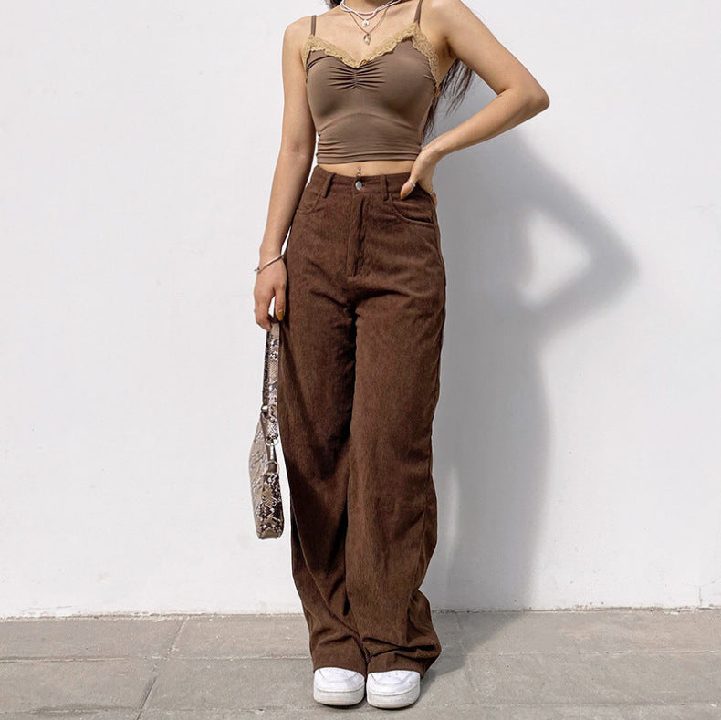 Comfortable Fit High Waisted Women's Wide Leg Pants