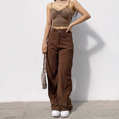 Comfortable Fit High Waisted Women's Wide Leg Pants